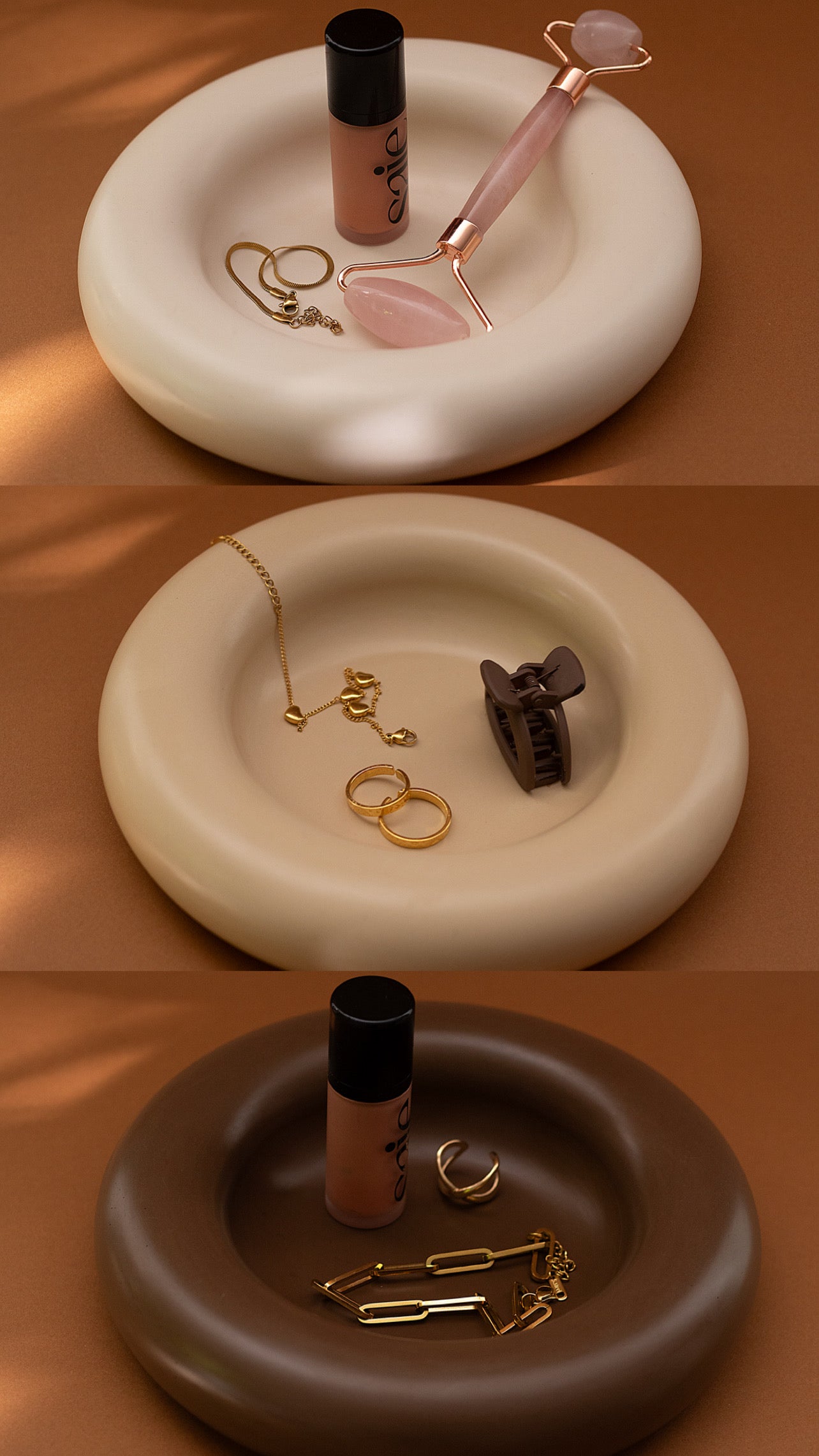 Alma Catch-All Tray- Chunky Modern Nightstand & Entry way Tray