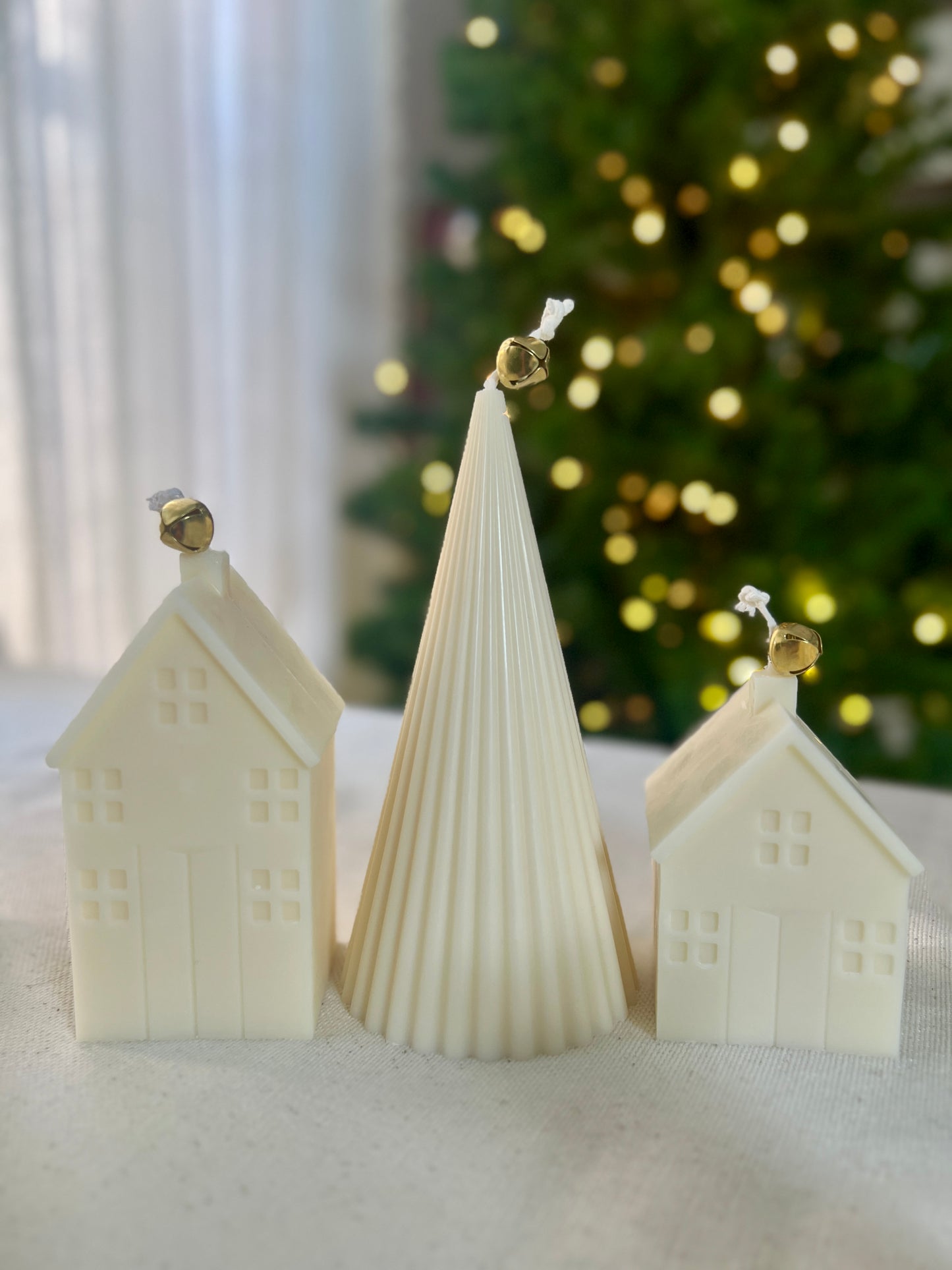 Fluted Christmas Tree Candle