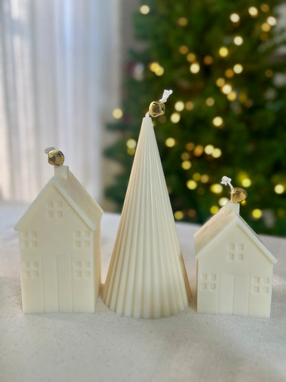 Fluted Christmas Tree Candle