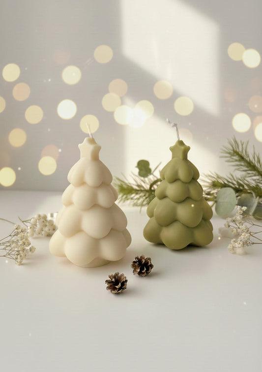 Christmas Tree Candle – Single or Set of Two Gift Box