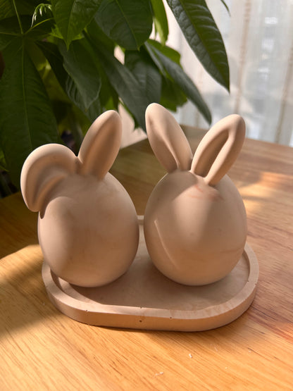 Jesmonite Bunny Buddies Set | Minimalist Easter JesmoniteDecor