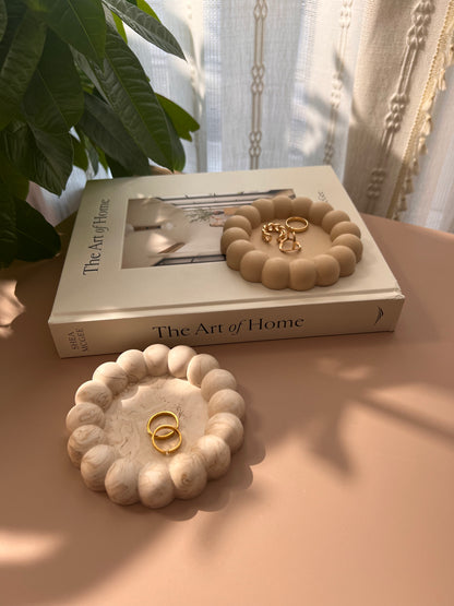 Round Bubble Coaster | Modern Jesmonite Jewelry tray