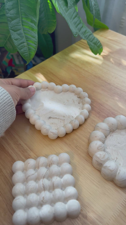 Round Bubble Coaster | Modern Jesmonite Jewelry tray