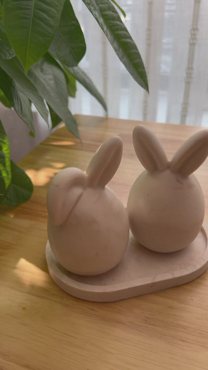 Jesmonite Bunny Buddies Set | Minimalist Easter JesmoniteDecor
