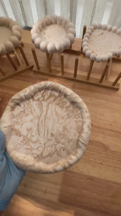 Irregular Cloud Tray_ Round Trinket & Vanity Dish