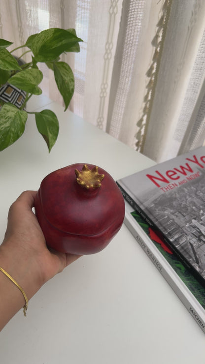Handcrafted Pomegranate Keepsake Jar | Artisan Jewelry & Keepsake Box