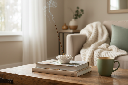 Rose incense holder lifestyle scene